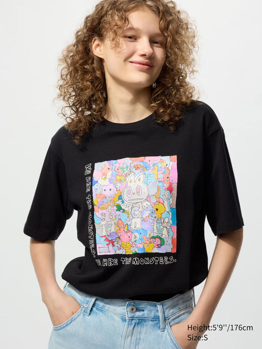 Labubu Black Graphic T-Shirt