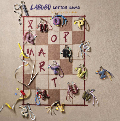 Pin for Love Mini Labubu Doll+Letter Pendant Combo (A-M)