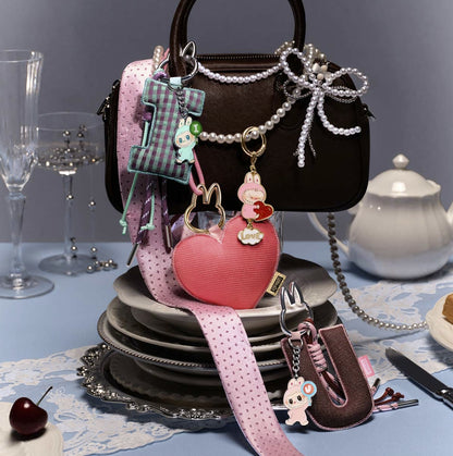 Pin for Love Mini Labubu Doll+Letter Pendant Combo (A-M)