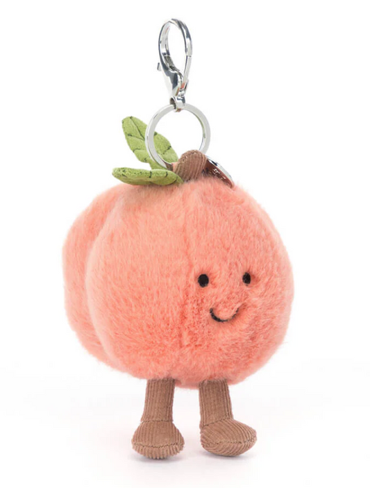 Jellycat Amuseables Peach Bag Charm 9cm