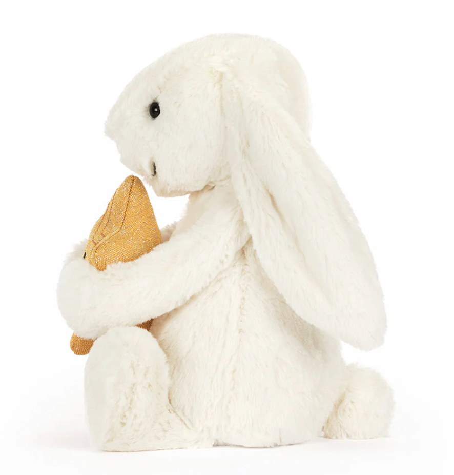 Jellycat Cream Bunny with Star 23cm| In Stock Australia