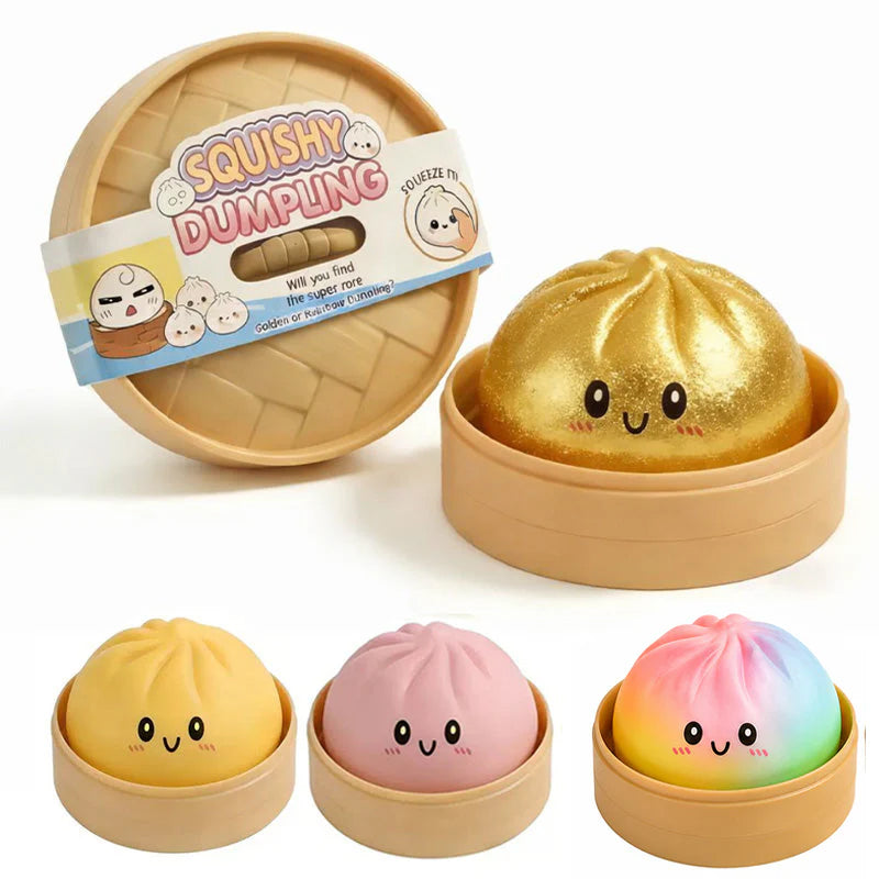 The Viral Mystery Dumplings Sensory Squishy Stress Relief Toy with Box Blind Box