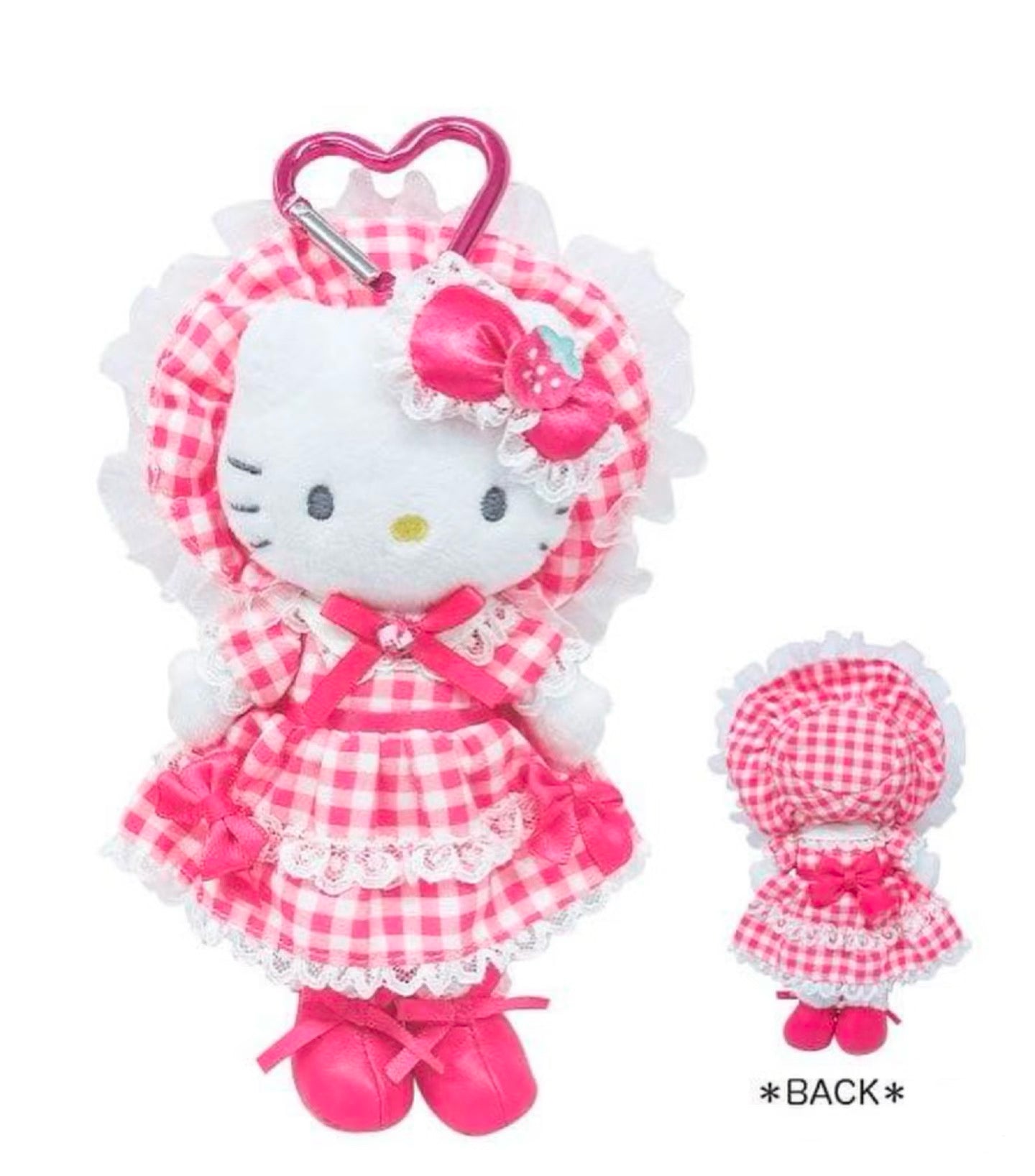 Sanrio Hello Kitty Style Up Mascot – Black & Pink Lolita Plush Charm / GOGOFUN