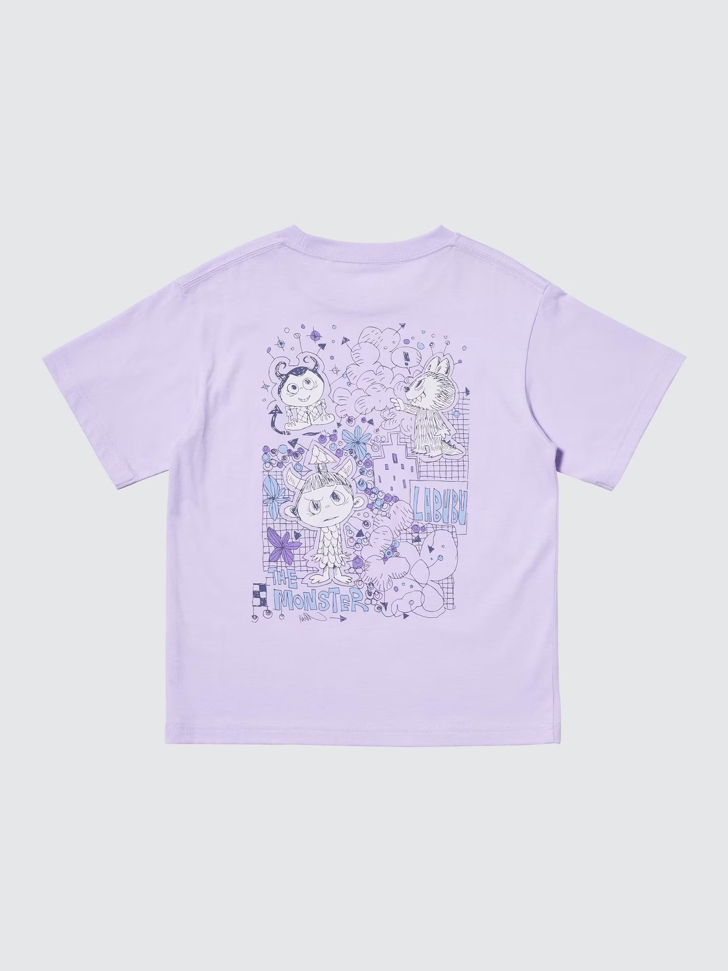Purple KIDS Labubu POP MART UT Graphic T-Shirt