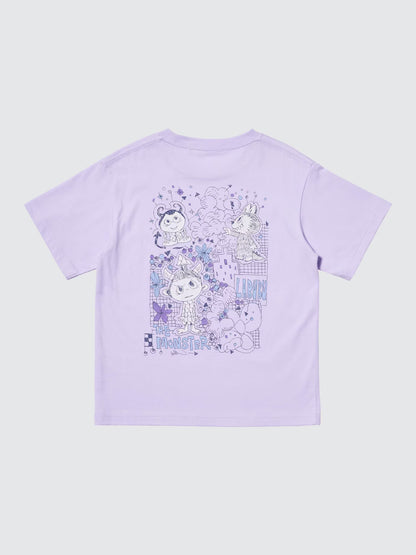 Purple KIDS Labubu POP MART UT Graphic T-Shirt
