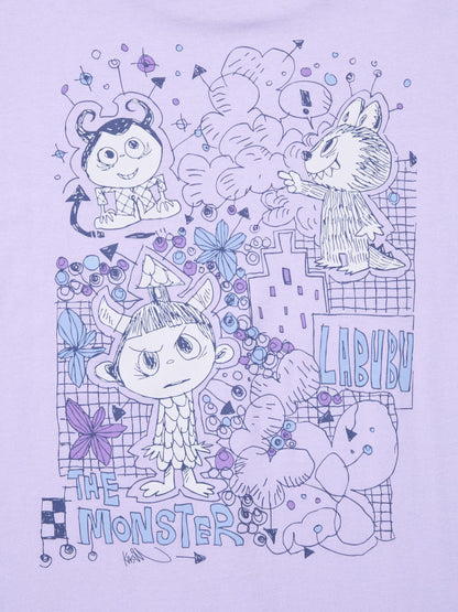 Purple KIDS Labubu POP MART UT Graphic T-Shirt