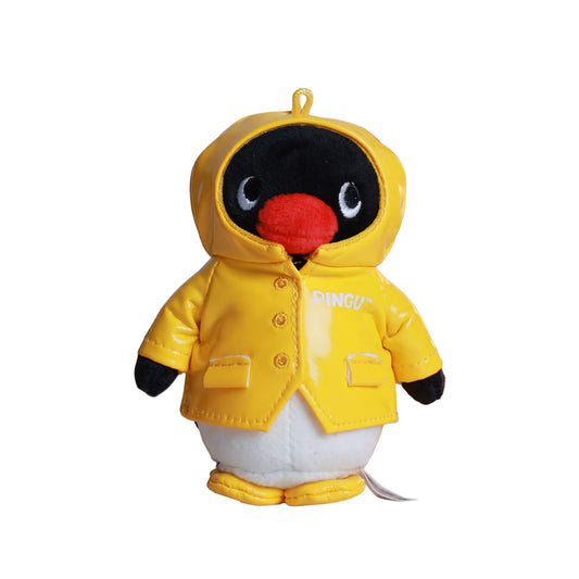 Pingu Plush Raincoat Penguin Keyring