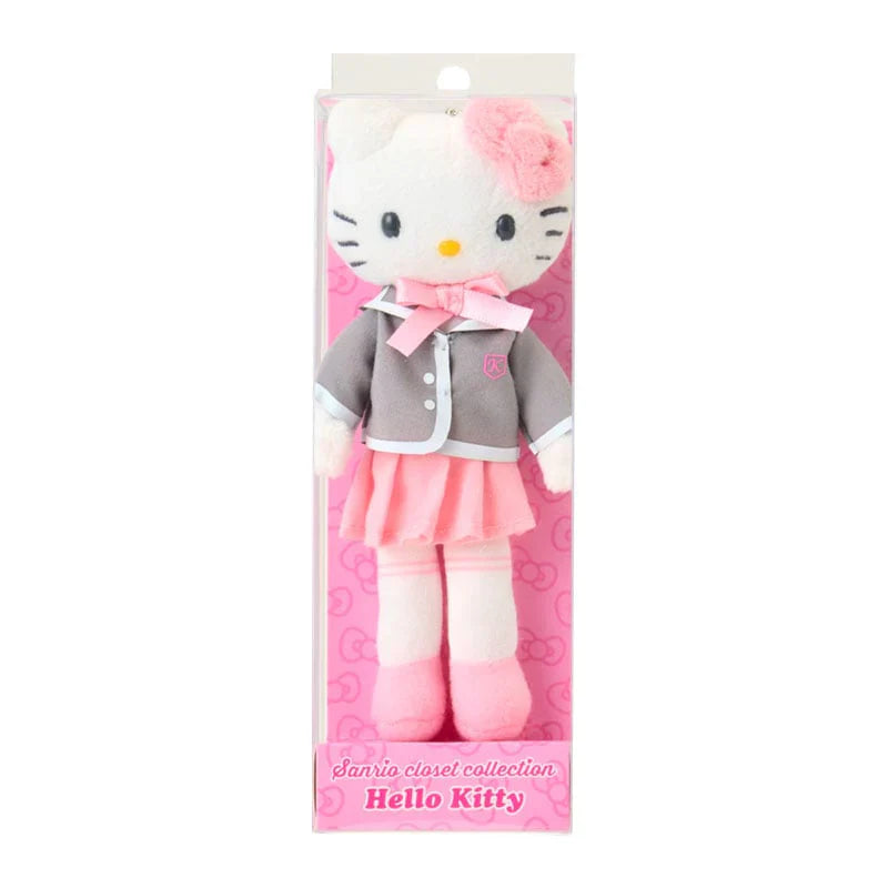 Hello Kitty Uniform Style Blazer Pleated Skirt Mascot Holder Long Leg Bag Charm Plush Keychain