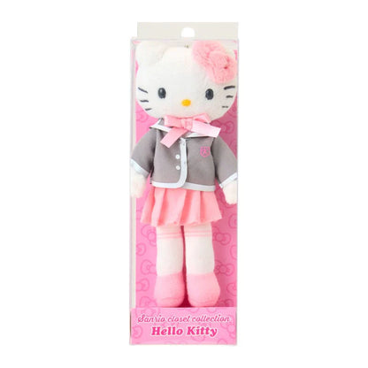 Hello Kitty Uniform Style Blazer Pleated Skirt Mascot Holder Long Leg Bag Charm Plush Keychain